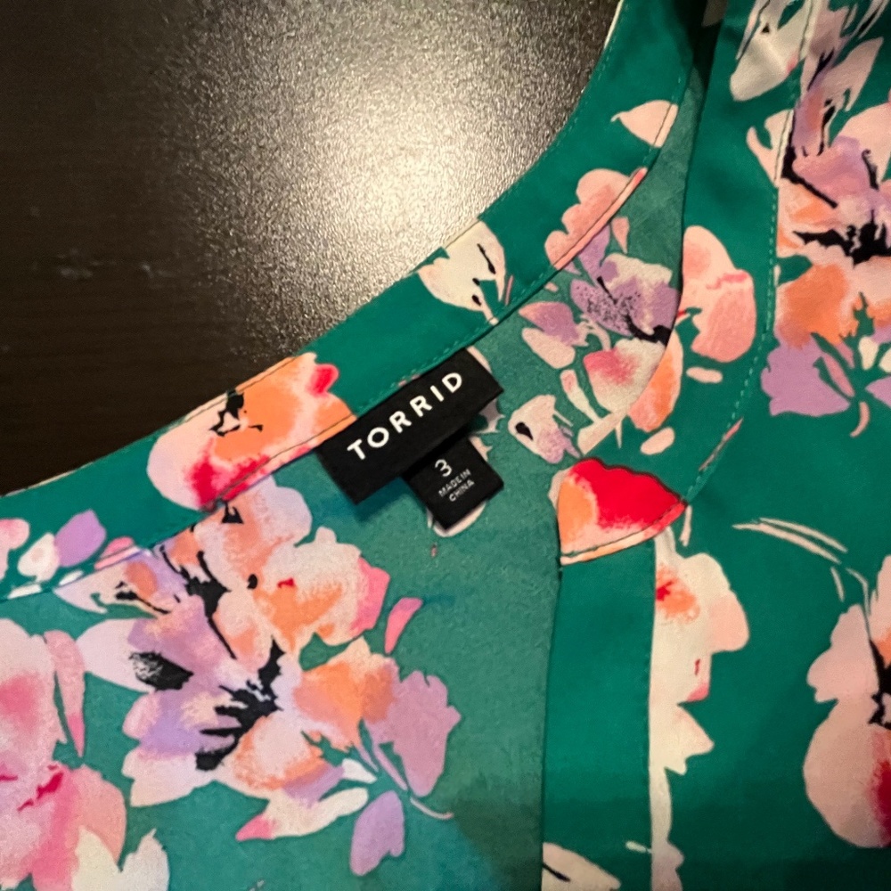 Torrid multi color floral top